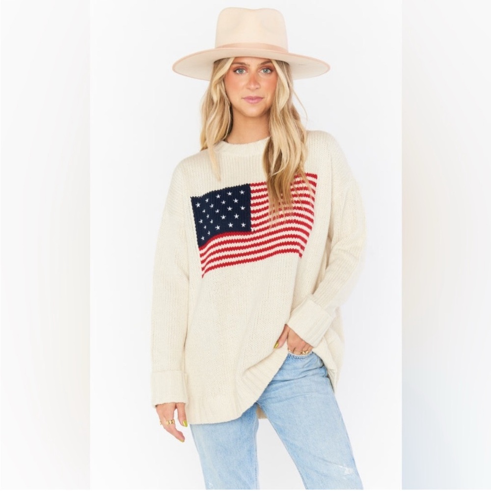 Show Me Your Mumu American flag Sweater Sz XS Women’s